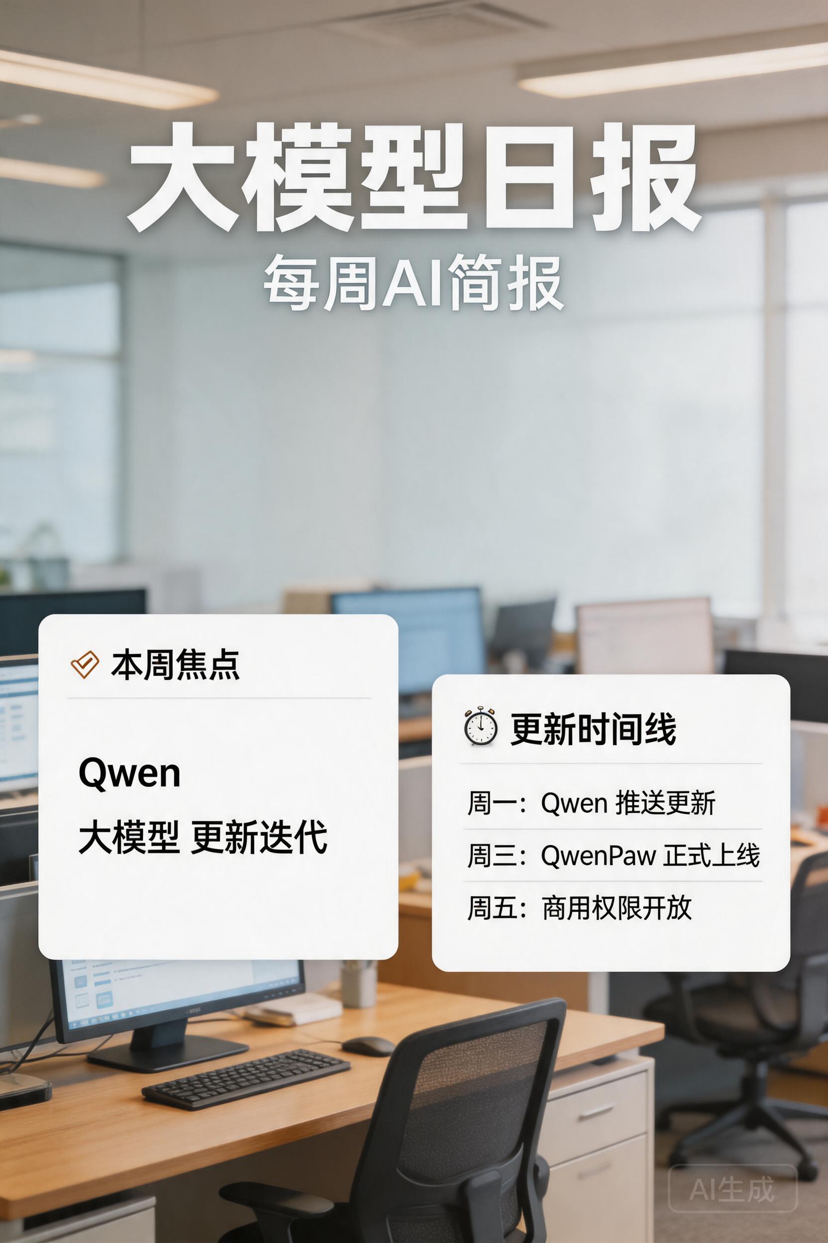 大模型日报:QwenPaw 说明模型生态正在进入个人 Agent 阶段